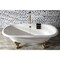 Aqua Eden Clawfoot Bathtubs, 71.63 L, 31.5 W, White/Polished Brass, Cast Iron VCTDE7232NL2 - alternate 6